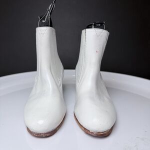 TMC Inc Kids White Leather Folklorico Dance Boots MX 17.5 US 10.5C Mexico
